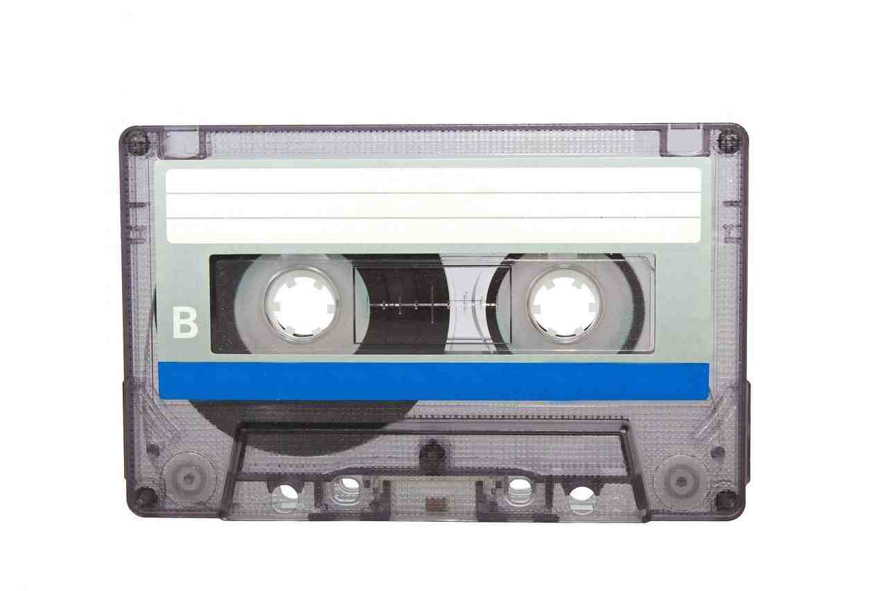 cassette audio, en plastique, bande